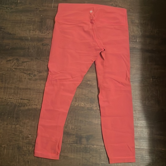 Lululemon Align High Rise Crop Leggings Coral Size 12 - Picture 2 of 5